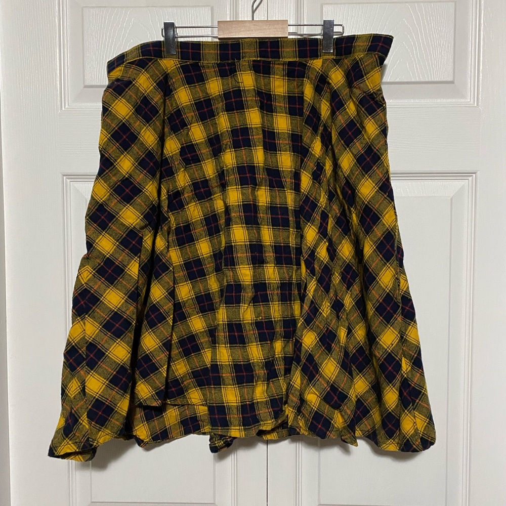 Yellow Plaid Skirt